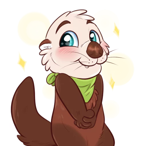 ☺️ Стикер «Otters Sake and Tako!» для Telegram