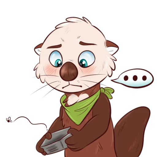 😶 Стикер «Otters Sake and Tako!» для Telegram