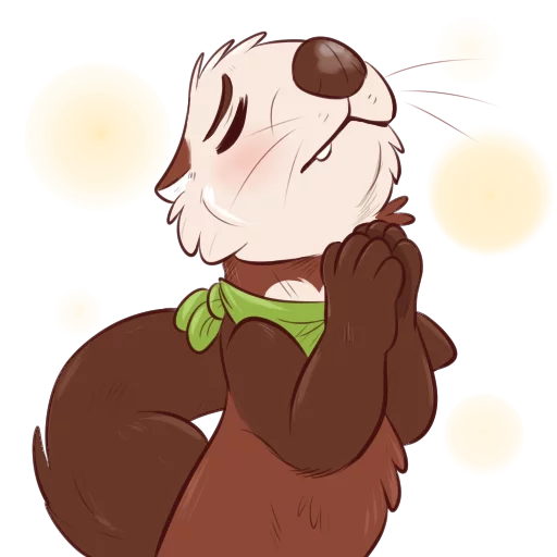 🙏 Стикер «Otters Sake and Tako!» для Telegram