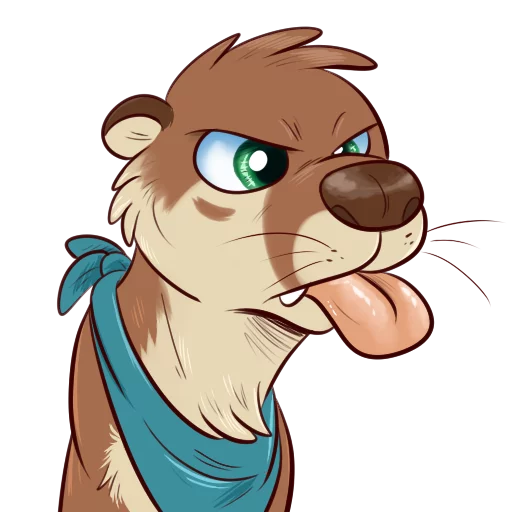 😐 Стикер «Otters Sake and Tako!» для Telegram