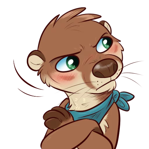 😥 Стикер «Otters Sake and Tako!» для Telegram