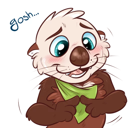 😳 Стикер «Otters Sake and Tako!» для Telegram