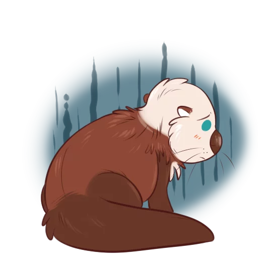 😥 Стикер «Otters Sake and Tako!» для Telegram