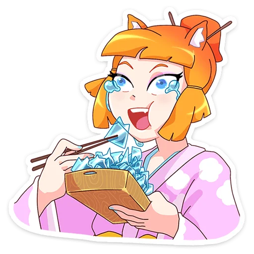 😔 Стикер «Сакура Айко» для Telegram