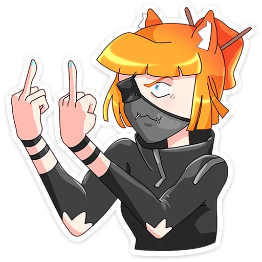 🖕 Стикер «Сакура Айко» для Telegram