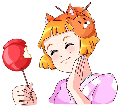 🍡 Стикер «Сакура Айко без надписей» для Telegram