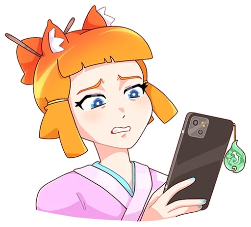 Стикерпак Сакура Айко без надписей для Telegram