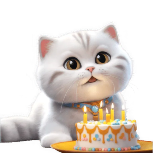 🎂 Стикер «Котик Салапао» для Telegram