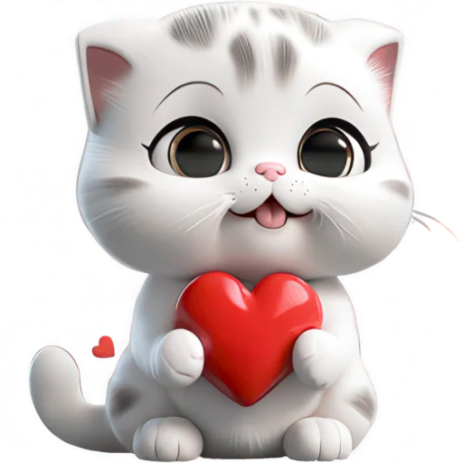❤️ Стикер «Котик Салапао» для Telegram