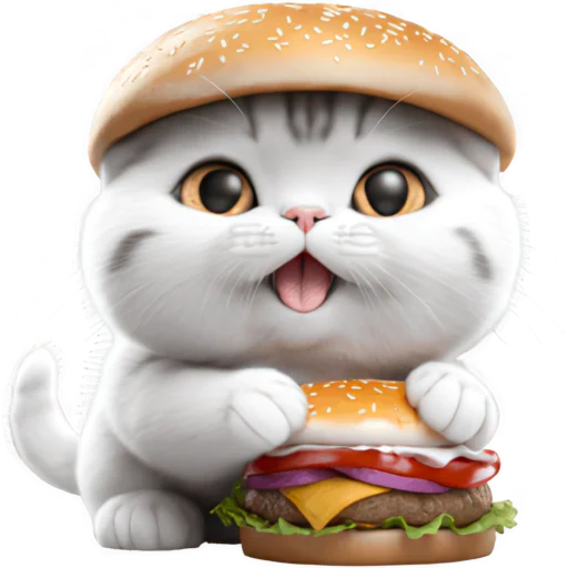 🍔 Стикер «Котик Салапао» для Telegram