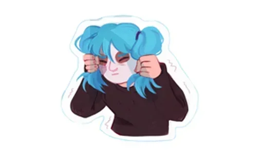 😖 Стикер «Sally Face stick B0 0K» для Telegram