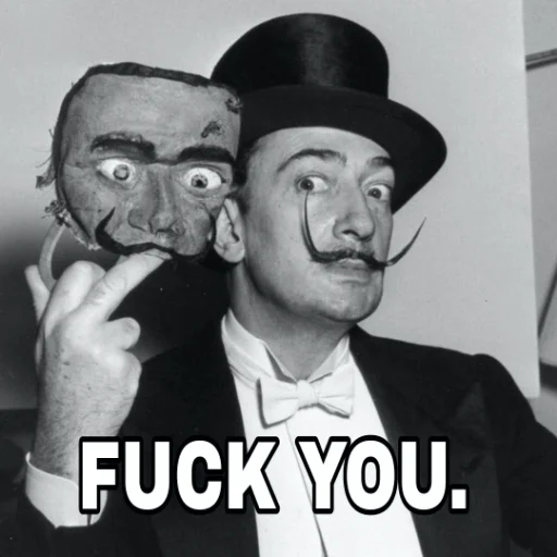 🖕 Стикер «Salvador Dalí» для Telegram