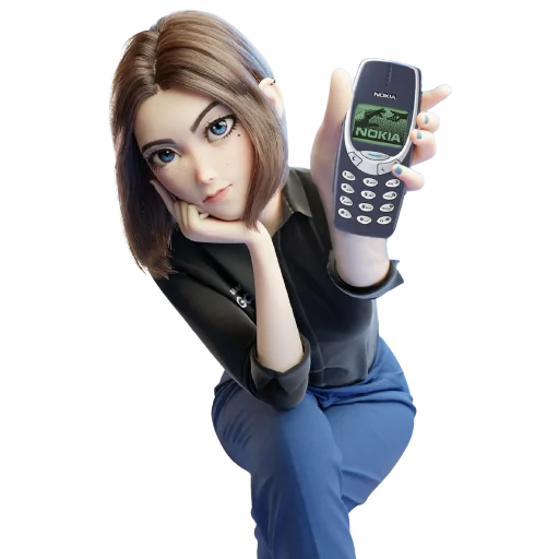🧱 Стикер «Samsung Girl» для Telegram