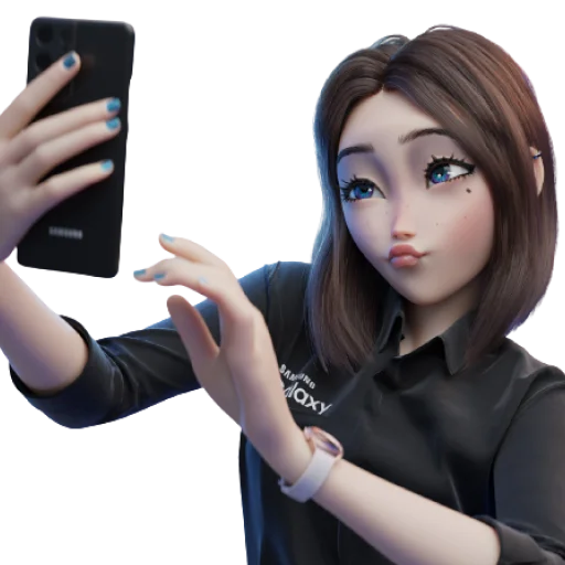 🤳 Стикер «Samsung Girl» для Telegram