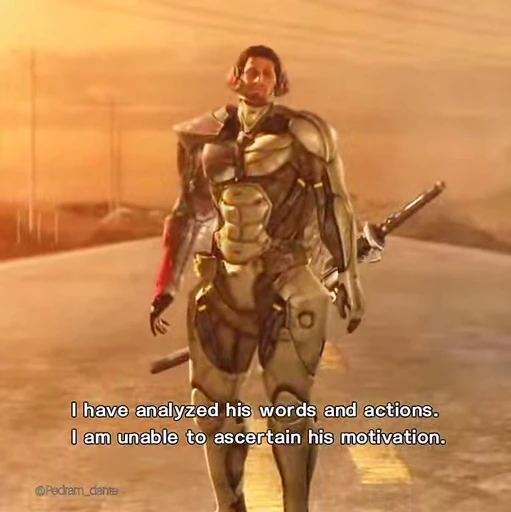 🗡 Стикер «Metal Gear Rising Jetstream Sam» для Telegram