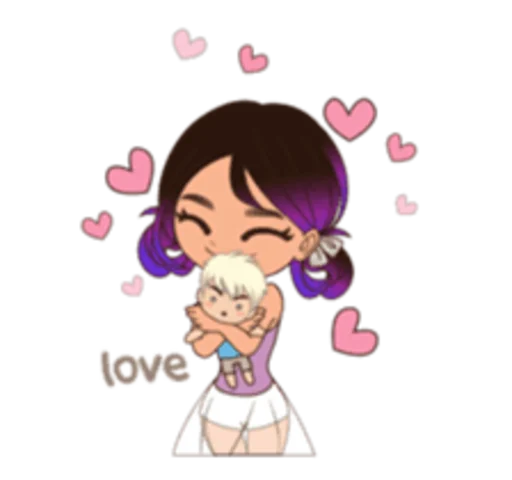 ❤️ Стикер «Sam and Sally» для Telegram