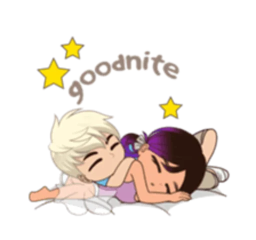 🌚 Стикер «Sam and Sally» для Telegram