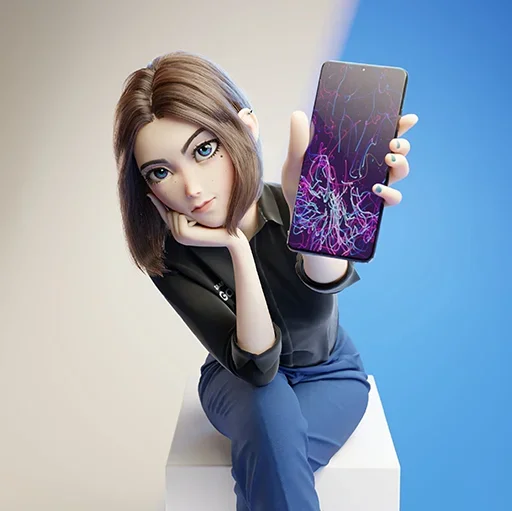 Стикерпак Samsung assistant для Telegram