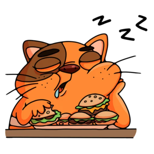 🥱 Стикер «Кот Бутерброд Sandwicat» для Telegram