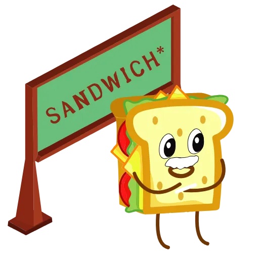 😎 Стикер «SANDWICH сэндвич» для Telegram