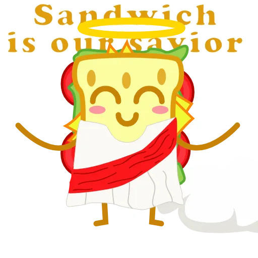 😇 Стикер «SANDWICH сэндвич» для Telegram