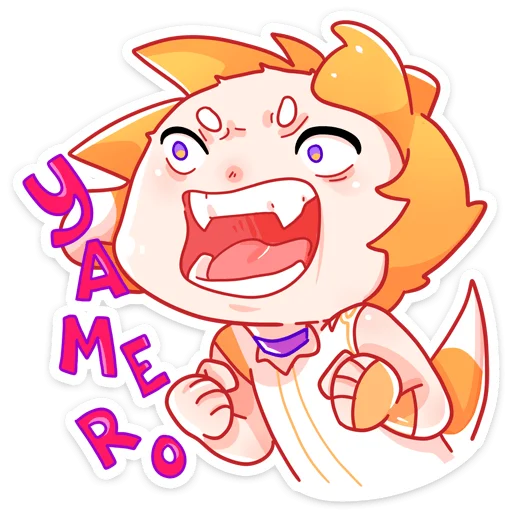 👹 Стикер «Домашняя кошечка Саноя» для Telegram