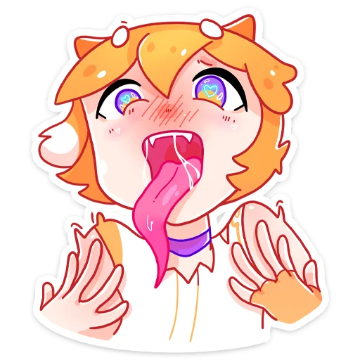 😛 Стикер «Домашняя кошечка Саноя» для Telegram