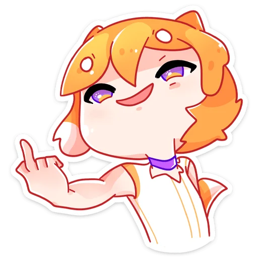 🖕 Стикер «Домашняя кошечка Саноя» для Telegram