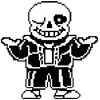Стикер 26 Sans the skeleton