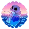 Стикер 3 Sans the skeleton