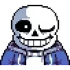 Стикер 13 Sans the skeleton