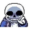 Стикер 12 Sans the skeleton