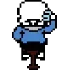 Стикер 54 Sans the skeleton
