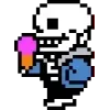 Стикер 52 Sans the skeleton