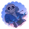 Стикер 5 Sans the skeleton
