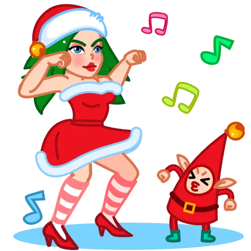 💃 Эмодзи «Санта» для Telegram
