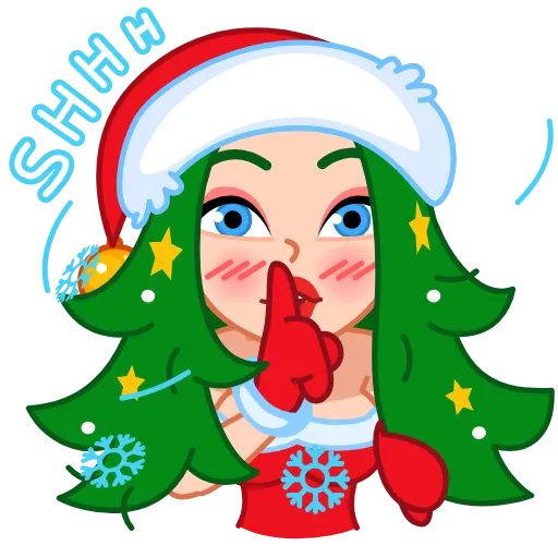 🤫 Эмодзи «Санта» для Telegram