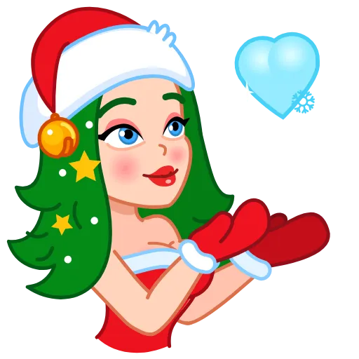 😘 Стикер «Santa Girl» для Telegram