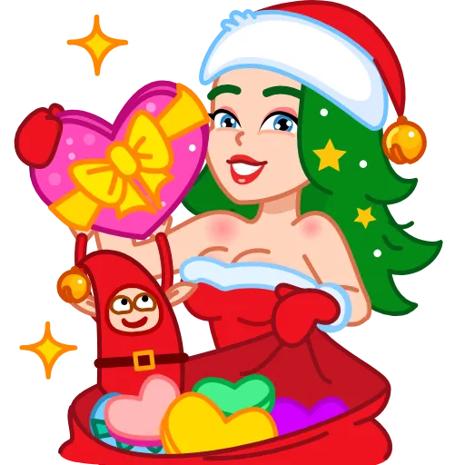 💝 Стикер «Santa Girl» для Telegram