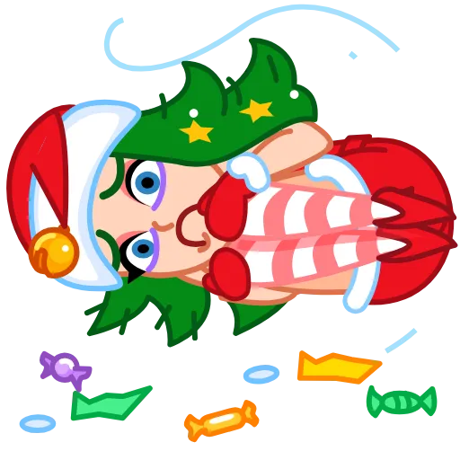 😖 Стикер «Santa Girl» для Telegram