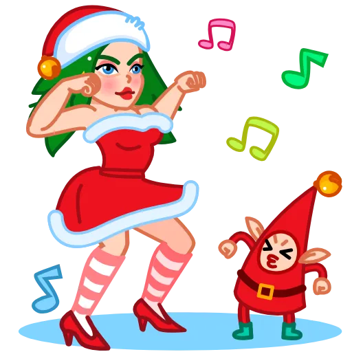 💃 Стикер «Santa Girl» для Telegram