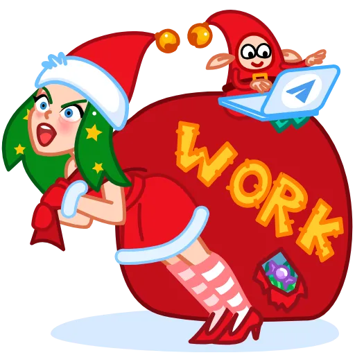 😤 Стикер «Santa Girl» для Telegram