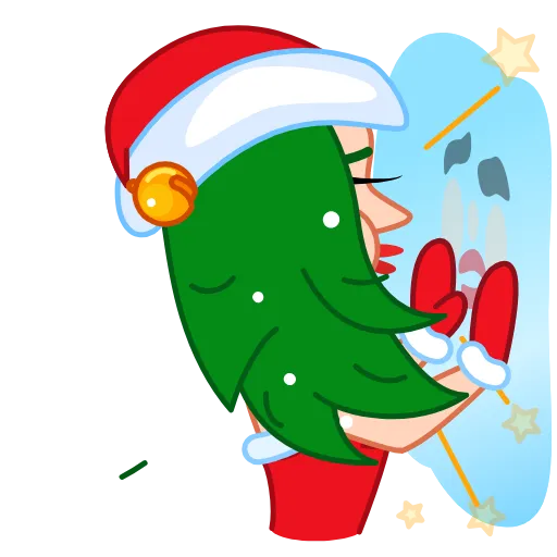 🤯 Стикер «Santa Girl» для Telegram