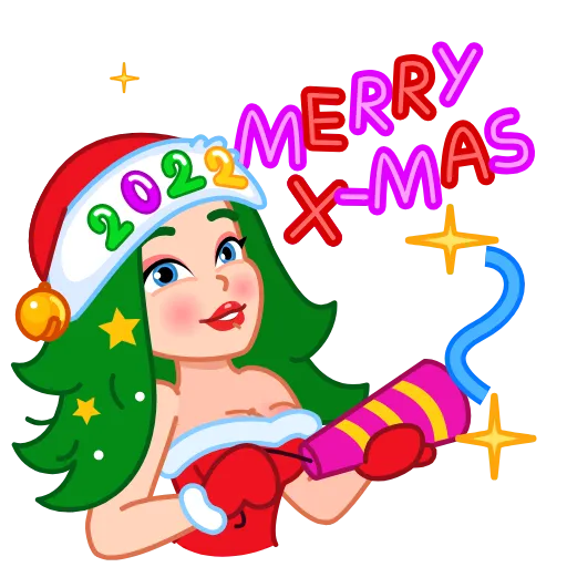 🎉 Стикер «Santa Girl» для Telegram