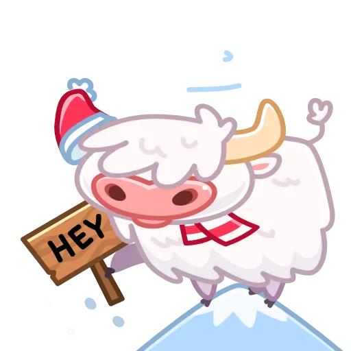 👋 Стикер «Santa Moo» для Telegram