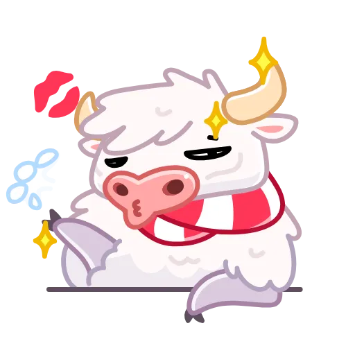 😘 Стикер «Santa Moo» для Telegram