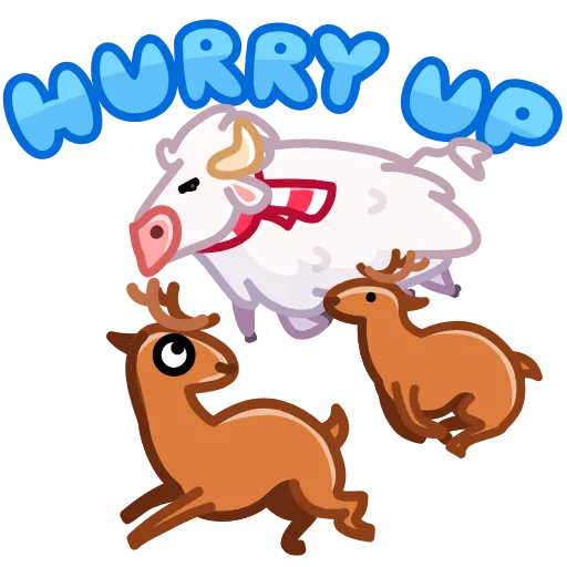 🏃‍♂️ Стикер «Santa Moo» для Telegram