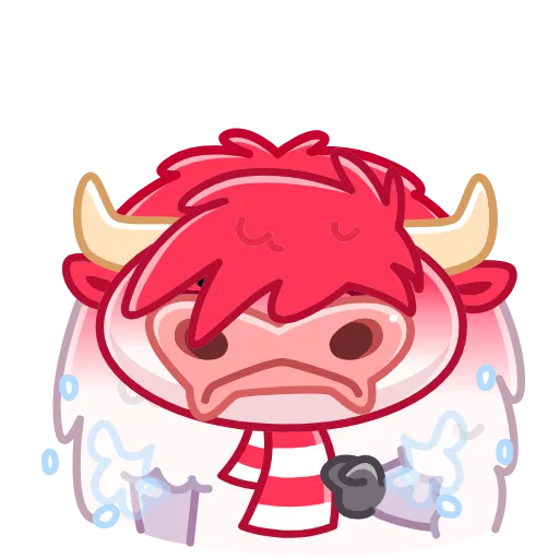 😡 Стикер «Santa Moo» для Telegram