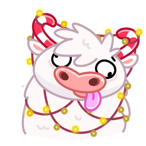 🤪 Стикер «Santa Moo» для Telegram