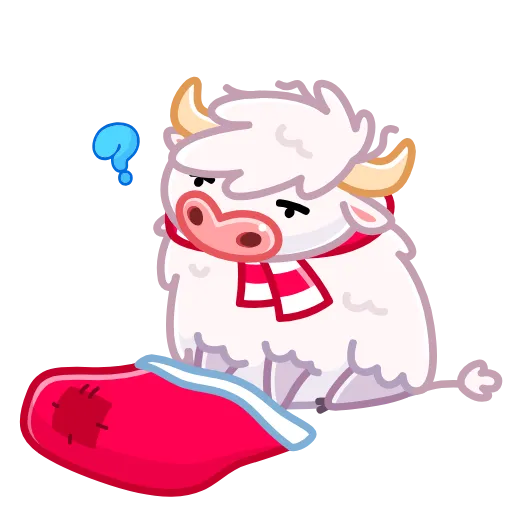 🤔 Стикер «Santa Moo» для Telegram
